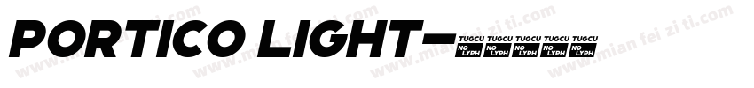 Portico Light字体转换
